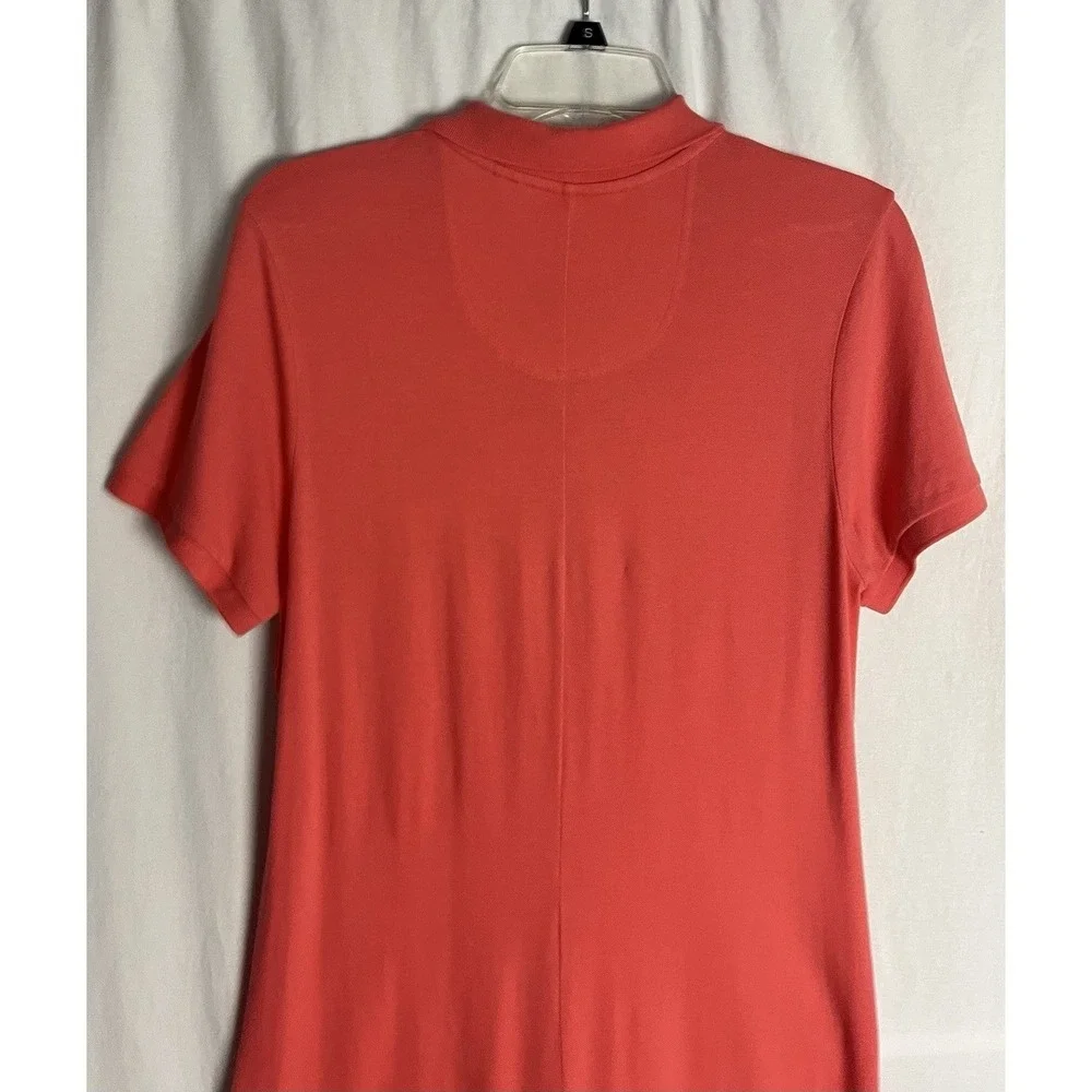 Tommy Bahama Orange Long/Maxi‎ Polo Dress Short Sleeve - Size M Back Slit